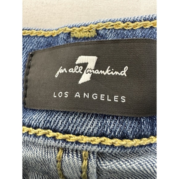7 for All Mankind Dojo - Wide Leg Distressed Authentic Light Size 28 - Picture 3 of 13